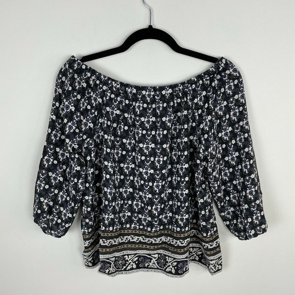 Madewell Silk Gardenhouse Off Shoulder Top Size XS - Picture 5 of 6